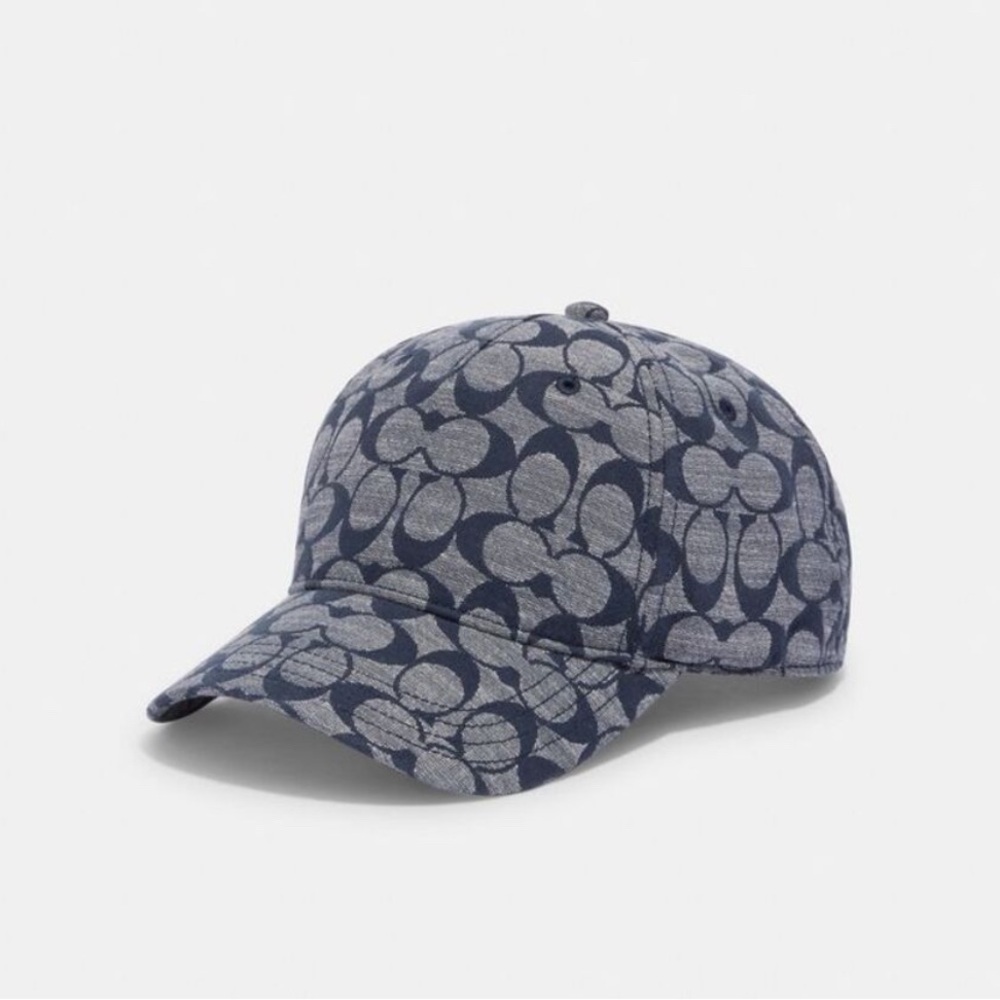 New Coach Signature Chambray Baseball Hat